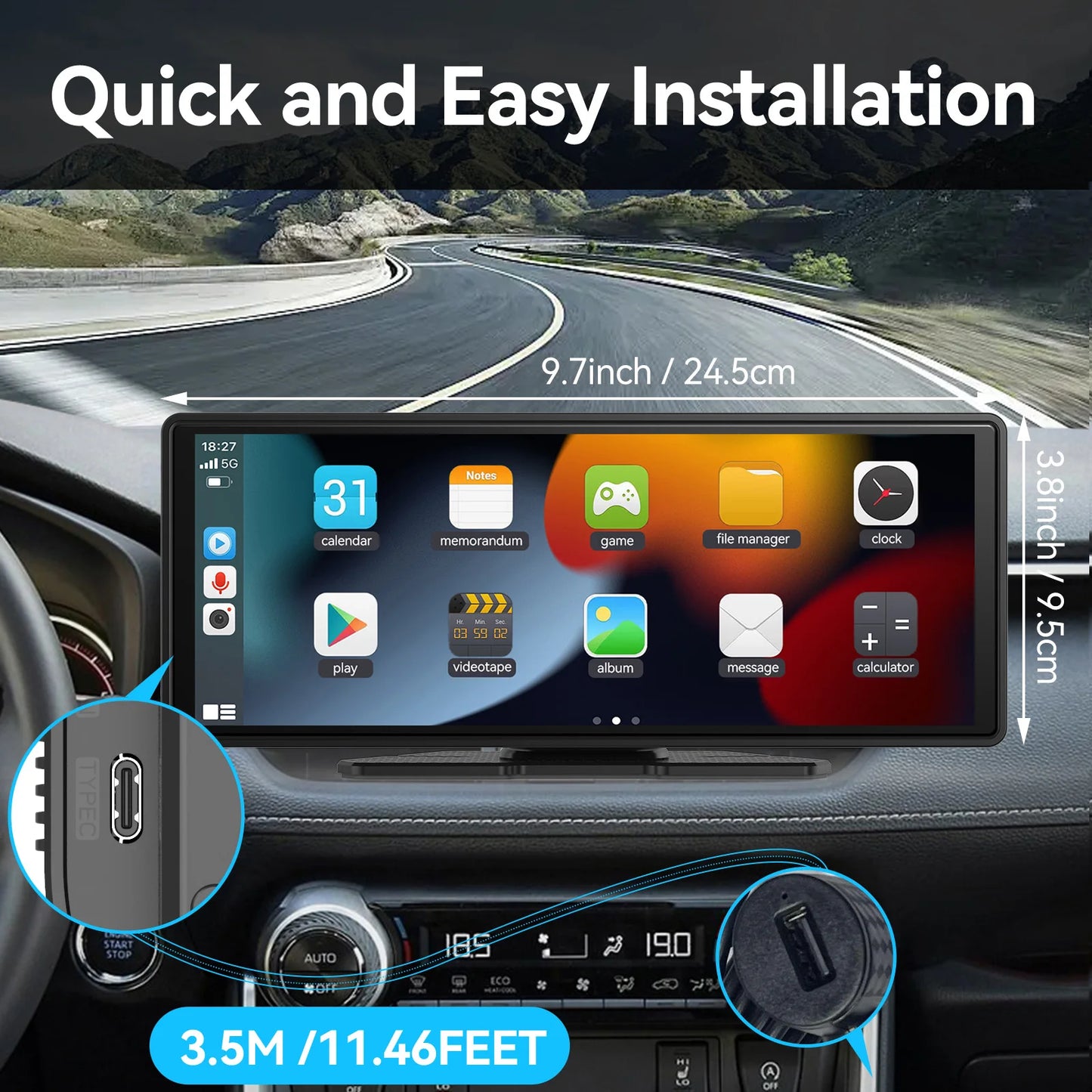 Wireless CarPlay & Android Auto Screen – Upgrade Any Car in Seconds