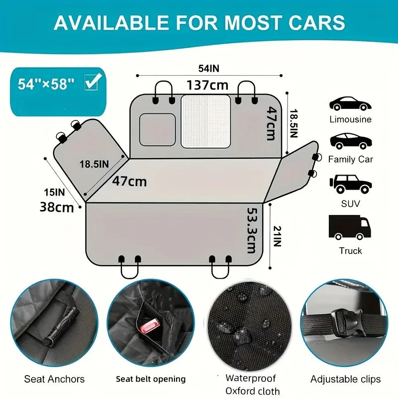 πΆ Ultimate Waterproof Dog Car Seat Cover β Scratch-Resistant & Hammock Style for Maximum Protection! π